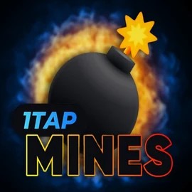 1Tap Mines slot logo by Turbo Games at Trickz Casino